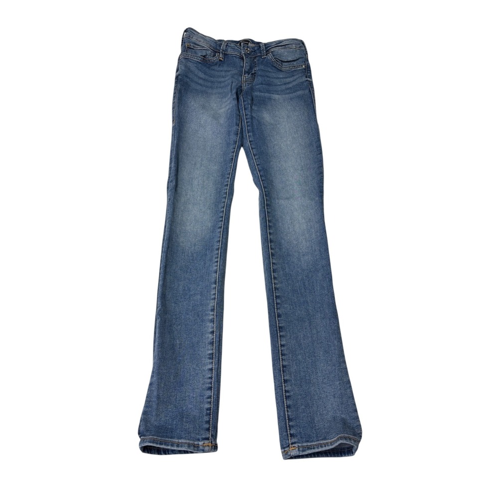 True Religion Stella Mid Rise Skinny Jeans Womens 27X30 Medium Wash‎ Blue Denim